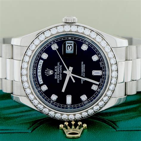 rolex gold presidential white face|rolex presidential 41mm white gold.